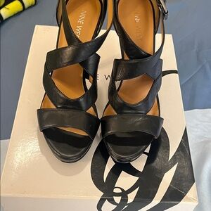 Nine West Black Crisscross Heels